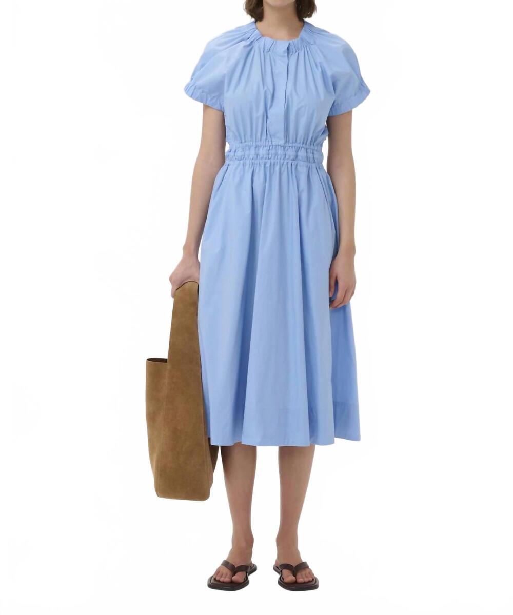 NEW INWEAR gloria midi dress in bel air blue